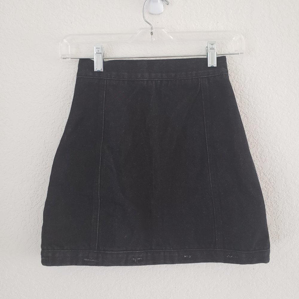 Black Denim Snap Shorts Size XS (2 for 10)